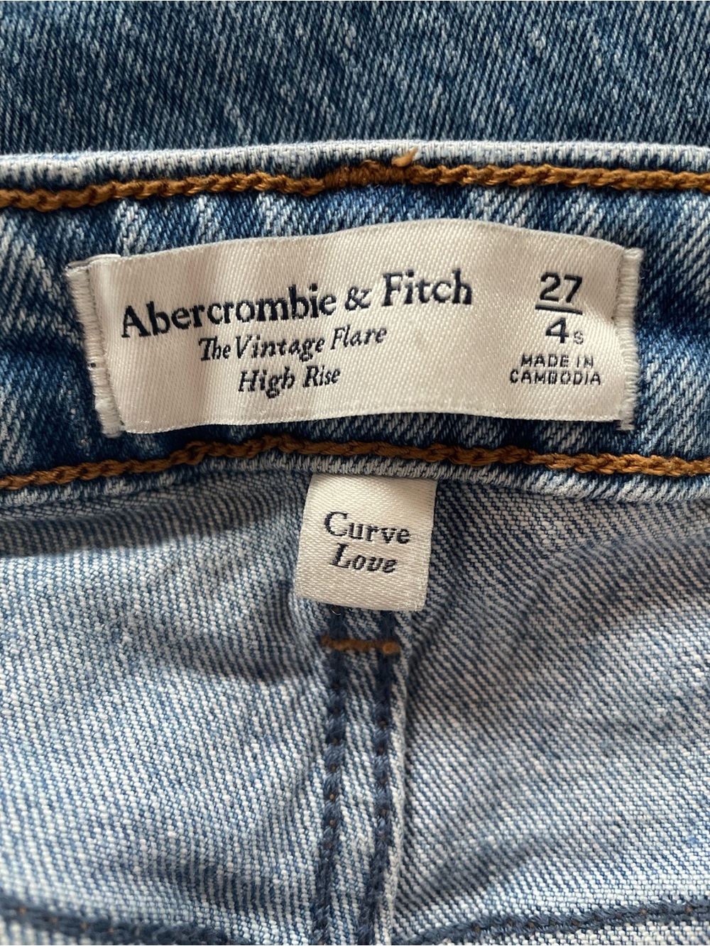 Abercrombie Vintage High-Rise Flare Curve Love Jeans, size 4 short - Picture 5 of 6